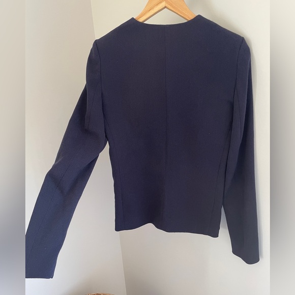 Isabel Marant Collection Navy Wool Collarless Jacket FR 36 / US 2-4 - Picture 9 of 11